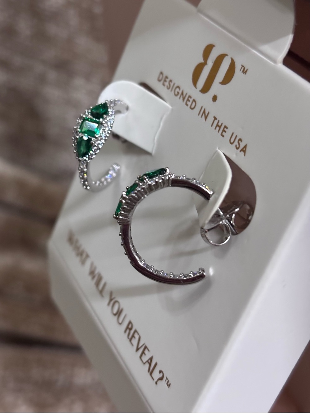 NWT Rare Hoops with May Birthstone!